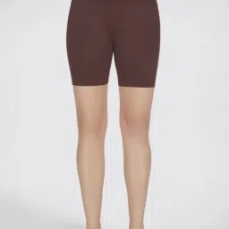 Skechers Brown High Rise Sports Shorts-image-92