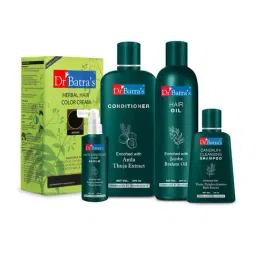 Dr. Batra's Anti Dandruff Hair Serum, Conditioner, Shampoo, Hair Oil & Hair Color Brown-24