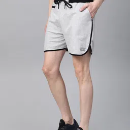 HRX by Hrithik Roshan Men Grey Solid Rapid Dry Antimicrobial Training Shorts-picture-37