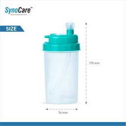 Oxygen Concentrator Humdifier Bottle with extra pipe and connector suitable for all types of oxygen concentrator machines, 500 ml bottle image 4