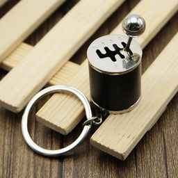 HEAVY DRIVER® 6Speed Creative Auto Part Model Gear Box Keychain Chrome Six-speed Manual Transmission Shift Lever Keyring Key Chain Turbo Car Gear Shift Stick Knob Keyfob image 4