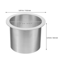 Cabilock Stainless Steel Trash Grommets Round Built-in Countertop Waste Trash Chute Grommet for Countertop Inserted Trash Chutes image 4