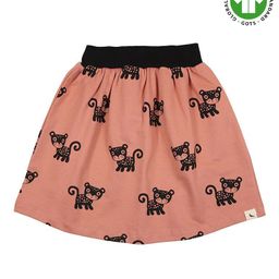 Turtledove London Organic Cotton Knee Length Skirt Animal Print - Light Brown-image-92