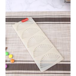 HAZEL Silicone Fondant Cake Garnishing Decorating Tools Mold Flower Floral Kitchen Baking Accessories for 5 Cavity Cake Decoration, Fan Shape, White-26