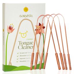 Sarveda Ayurvedic Copper Tongue Cleaner Straight Pack of 4-13