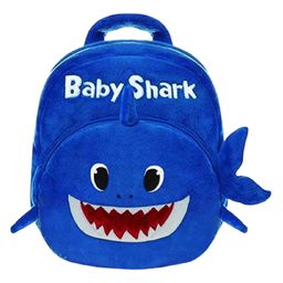 Frantic Premium Quality Soft design Blue Baby Shark Bag for Kids - 14 Inches-image-46