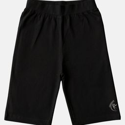 Kiddopanti Brand Name Printed Cycling Shorts - Black-image-56