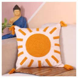 STITCHNEST Hand Crafted Embroidered Bohemian Cushion Cover, Set of 1-image-1