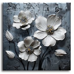 Olive Tree Wooden Wall Art Attractive Set of 1 Canvas Painting for Home, Bedroom & Living Room|Engineered Wood Frame|Modern Stylish Hanging Wall Art Painting for Wall Decoration - Grey-image-65