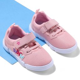 Cute Walk by Babyhug Velcro Closure Sneakers with Butterfly Applique - Pink-image-99
