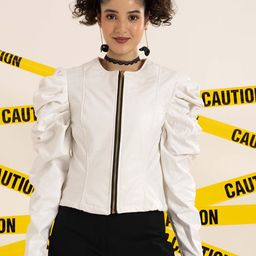 BAESD Women Lightweight Crop Bomber with Patchwork Jacket-image-7