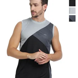 FTX Men Pack of 4 Dri-FIT Colourblocked Round Neck T-shirts-image-112
