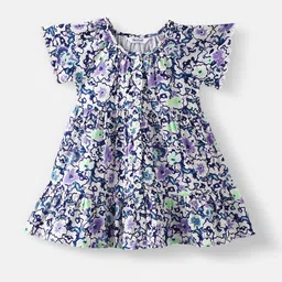 Nauti Nati Floral Print Bell Sleeve A-Line Dress-53