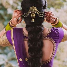 FIMBUL Artificial Beaded Bridal Jada Billa Hair Jada Hair Accessory With Earchain-17