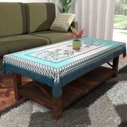 RUBOXA Blue Anti-Skid 4-Seater Table Cover with Textured details-image-60