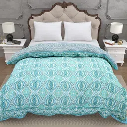 Myntra Elegant Homes Peach 200 GSM Ethnic Motifs Cotton AC Room Double Bed Quilt-picture-27
