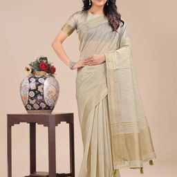 Astita Woven Design Zari Organza Saree-image-7
