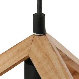 Homesake Beige Hanging Cube Lamp with Black Silicone Socket Holder - Set of 1 (Bulb not included) image 4