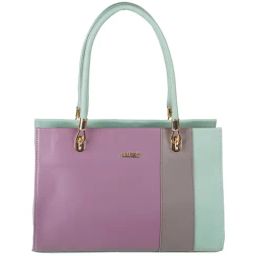 Walkway Green Synthetic Color Block Shoulder Handbag-image-32