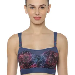 Triumph Blue Printed Sports Bra-image-82