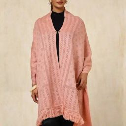 Soch Peach Plain Shawl-45