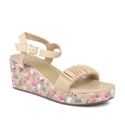 Inc.5 Women's Beige Ankle Strap Wedges-image-55