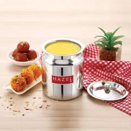 HAZEL Silver Stainless Steel Oil or Ghee Storage Container (1000 ML)-30