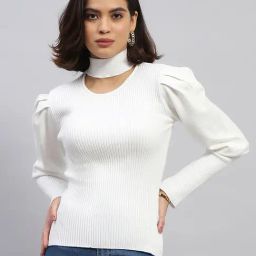 Monte Carlo White Wool Regular Fit Sweater-20