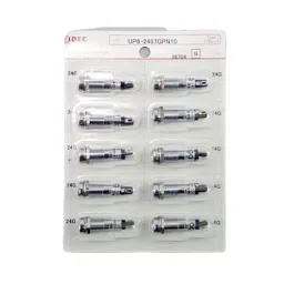 IDEC UP Series Small Indicator Light with Built-In Round Flat Resistor, UP8-1287RPN10 (Set of 10)-103
