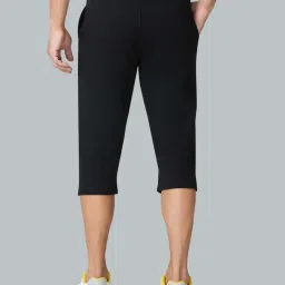 Van Heusen Regular Fit Drawstring Waist Functional Pockets Capri Shorts - Black image 2