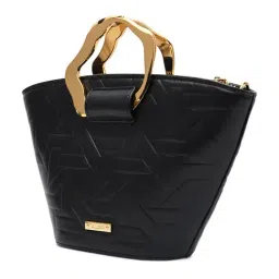 Aldo Black Overflow MALEDE Textured Medium Satchel image 3