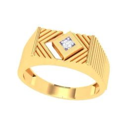 P.C Chandra Jewellers 22k Yellow Gold Statement Stone Ring for Men-2