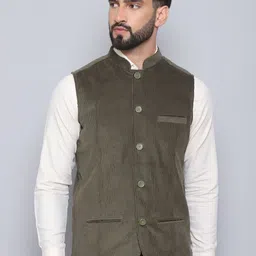 even Woven Nehru Jacket-picture-50