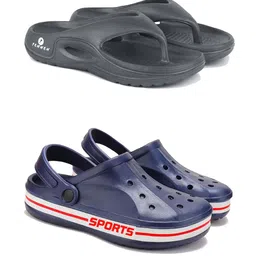 PENNEN Men Set Of 2 Thongs & Clogs Flip Flops-picture-12