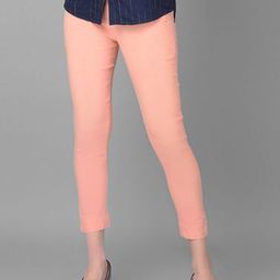 Comfort Lady Women Solid Mid-Rise Regular Fit Cotton Trousers-image-95