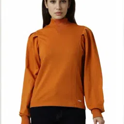 Van Heusen Orange Cotton Plain Sweatshirt-picture-42