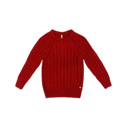 Gini & Jony Kids Red Textured Sweater-picture-29