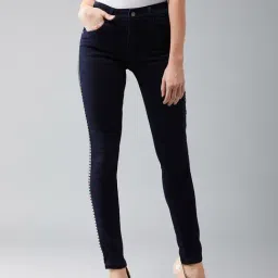 DOLCE CRUDO Navy Embellished Jeans-image-28