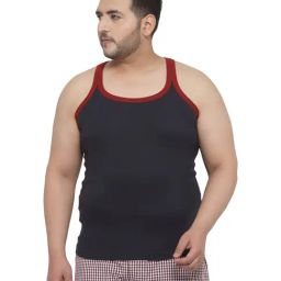 Melon by PlusS Navy Cotton Regular Fit Vest-image-36