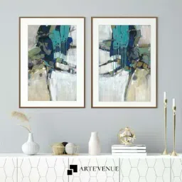ARTE'VENUE Separation Multicolor Paper Wall Arts - Set of 2 (13 X 18 inch Each)-28