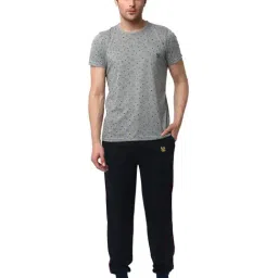 Vimal Jonney Grey & Navy Printed T-Shirt & Joggers-image-42