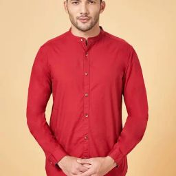 Byford By Pantaloons Red Cotton Slim Fit Shirt-picture-40