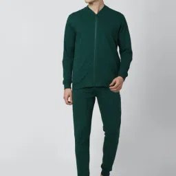 Peter England Green Cotton Regular Fit T-Shirt & Joggers-image-58