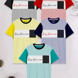 3PIN Kids Multicolor Cotton Stripes T-Shirt-picture-42