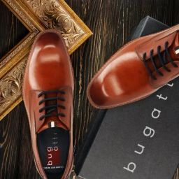 Bugatti Men Merlo Brown Derby Shoes-4
