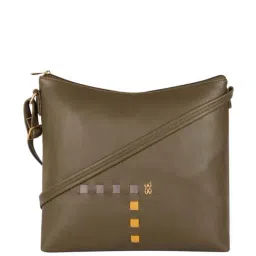 Baggit Olive Solid Medium Sling Handbag-11