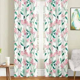 SEJ by Nisha Gupta Off-White Polyester 9 Ft. Long Door Curtain - Set of 2-43