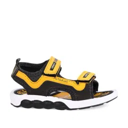 Campus Kids Yellow & Grey Floater Sandals-picture-23