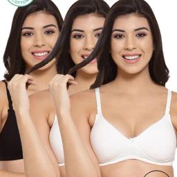 Inner Sense Black & White Full Coverage T-Shirt Bra - Pack of 3-picture-15