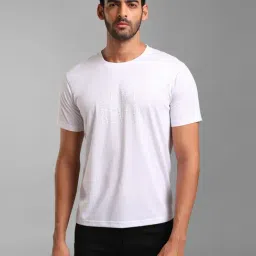 Kazo White Regular Fit Printed Crew T-Shirt-picture-48